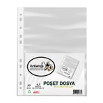 A3 Poşet Dosya Dik 30 Lu Şeffaf Föy Dosya 1 Paket Ofis Okul Büro Kenarı Delikli Poşet Dosya
