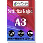 A3 Sertifika Kağıdı 100 Adet 120 Gram Kalın Fotokopi Kağıdı Tüm Yazıcılara Uyumlu 29.7X42 Cm Kalın Baskı Kağıdı