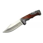 A3157a / Kamp Çakı 23 Cm - Gül Ağacı İşlemeli Saplı
