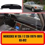 A3D Torpido Koruma Mercedes -Benz W126 /C126 1979-1991 Ön Göğüs / Panel / Torpido Koruması - Kılıfı - Halısı