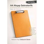 A4 Ahşap Sekreterlik Turuncu (3 Mm Kalınlıkta)