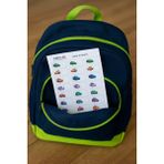 A4 Araba Desenli 4'lü Sticker Okul Etiketi - Çok Renkli