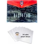 A4 Boy Çıt Çıt Ödev Dosyası +10\' Lu Poşet Dosya 1 Set - 1 Adet - Siyah