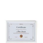 A4 Çerçeve Beyaz Kırılmaz Pvc Camlı 21x30 Sertifika Diploma Belge Fotoğraf Için 002