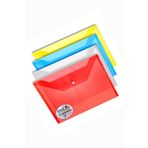 A4 Çıtçıtlı Sarı - Mavi - Sarı - Beyaz Şeffaf Renkli Zarf Dosya 4 Adet Artlantis Çıt Çıtlı Dosya 4 Adet