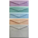 A4 Çıtçıtlı Zarf Dosya 5 Renk Pastel Renkler - Karışık-Çok Renkli