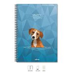 A4 Defter Çizgili 200 syf Köpek Polygonal