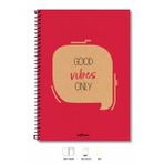 A4 Defter Düz 200 syf Kırmızı Eco