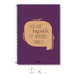 A4 Defter Düz 200 syf Mor Eco