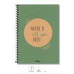 A4 Defter Düz 200 syf Yeşil Eco