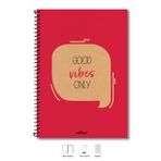 A4 Defter Kareli 200 syf Kırmızı Eco
