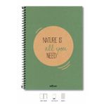 A4 Defter Kareli 200 syf Yeşil Eco