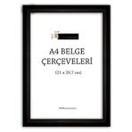 a4 diploma belgelik 1.sınıf siyah çerçeve (20mm) - Beyaz