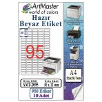 A4 Hazır Beyaz Etiket 30X12mm 10 Sayfa 1 Paket 95 Li Yapışkanlı Fotokopi Lazer İnkjet Kağıdı Yazıcılar İçin Uyumlu