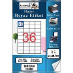 A4 Hazır Etiket 52.5x33 mm 10 Sayfa 1 Paket Kendinden Yapışkanlı Fotokopi Lazer İnkjet Kağıdı Yazıcılar İçin Uyumlu