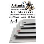 A4 Mukavva Gri 2 Mm 10 Adet 1 Paket 21X29,7 Cm A-4 Mukavva 2,0 Mm Kalinliginda A-4 Mukavva