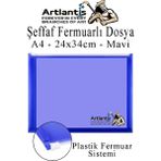 A4 Şeffaf Fermuarlı Dosya Mavi 1 Adet Pvc Fermuarlı Evrak Dosyası 24X34CM Çıtçıtlı Belge Evrak Dosyası Ofis Büro Okul - Standart - 24x34 cm