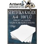 A4 Sertifika Kağıdı Kalın 100 Adet Gramajlı Fotokopi Kağıdı 120 Gr Tüm Yazıcılara Uyumlu 21X29.7 Cm Kalın Baskı Kağıdı