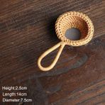 A4 Stili Taşınabilir Çay Süzgeçleri Bambu Rattan Kabak Şekilli Çay Yaprakları Huni Çay Masa Dekoru Için Çay Töreni Aksesuarları (Yurt Dışından) - Renkli - çay seti