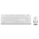 A4 Tech F1010 Kablolu USB Q Trk Beyaz Klavye - Mouse Set - Çok Renkli