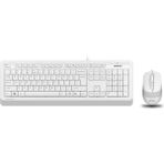 A4 Tech F1010 Kablolu USB Standart Beyaz Q Klavye+Mouse - Renkli