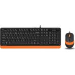 A4 Tech F1010 Kablolu USB Standart Turuncu Q Klavye+Mouse - Renkli