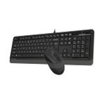A4 Tech F1010 Q Türkçe USB Kablolu Multimedya Gri Siyah Klavye Mouse Set