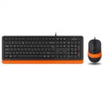 A4-Tech F1010 Turuncu Kablolu Q TR Multimedya Klavye Mouse Set