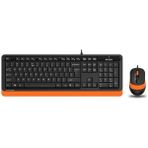 A4 Tech F1010 USB Q Trk Optic Mouse Siyah/turuncu Standart Klavye - Mouse Set - Renkli