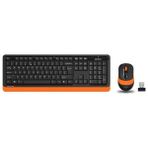 A4 Tech FG1010 Kablosuz Q Trk Optic Mouse Siyah/turuncu Multimedya Klavye - Mouse Set - Renkli