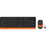 A4-Tech Kablosuz Klavye & Mouse Seti Ev Ofis Kullanımı İçin 10-15 m Menzil Turuncu Q Klavye - Siyah