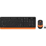 A4 Tech Kablosuz Standart Turuncu Q Klavye Mouse Ev - Ofis Kullanımı İçin RF Alıcılı - Renkli