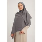 A4801 Büyük Şifon Eşarp 140X140 - Füme