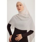 A4801 Büyük Şifon Eşarp 140X140 - Taş