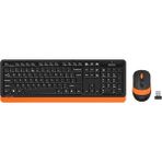 A4Tech A4 FG1010 2.4g Q Türkçe Fn-Multimedya Klavye+Optik 2000DPI Mouse /turuncu Kablosuz Set - Çok Renkli