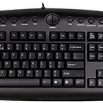 A4tech A4 Tech KB-28G Q Türkçe Multimedya Gaming (Oyuncu) Klavye, Oyunculara Özek Kaucuk Değiştirilebilir (A,S,W,D ) Tuşlar Siyah
