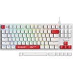 A4Tech Bloody S310N Plus Mekanik Switch Rgb Tkl Oyuncu Klavyesi, 1ms Tepki, Sessiz Yazım, 87 Tuş Anti-Ghosting, 1000Hz Usb, Çift Enjeksiyon Tuşlar, 4mb Dahili Bellek, Türkçe Q - Beyaz