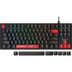 A4Tech Bloody S310N Plus Mekanik Switch Rgb Tkl Oyuncu Klavyesi, 1ms Tepki, Sessiz Yazım, 87 Tuş Anti-Ghosting, 1000Hz Usb, Çift Enjeksiyon Tuşlar, 4mb Dahili Bellek, Türkçe Q - Siyah