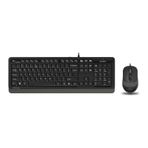 A4Tech F1010 Kablolu Q Klavye Mouse Set gri