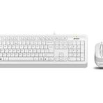 A4Tech F1010 Q USB Türkçe FN-Multimedya Klavye+Optik 1600DPI Beyaz Mouse Set