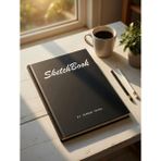 A5 Eskiz Defteri Sert Kapak Ciltli 120 Gr. 50 Yaprak (100 Sayfa) 14,8 x 21 cm Sketchbook - Siyah - A5 ( 14,8 X 21 cm)