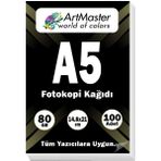 A5 Fotokopi Kağıdı 100 Adet 80 gr 14,8 x 21CM Artmaster A5 Boy Fotokopi Kağıdı Yazıcı Kağıdı 100 Lü - A5 - 100 Adet