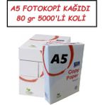 A5 Fotokopi Kağıdı 80GR 5000 Adet (Dikkat A4'ün Yarısıdır) - A/5