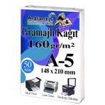 A5 Gramajlı Fotokopi Kağıdı 50 Adet 160 Gr Sertifika Kağıdı Kalın Kağıt Baskı Tüm Yazıcılara Uyumlu 14.8X21cm Ofis Büro