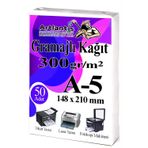 A5 Gramajlı Fotokopi Kağıdı 50 Adet 300 Gr Sertifika Kağıdı Kalın Kağıt Baskı Tüm Yazıcılara Uyumlu 14.8X21cm Ofis Büro