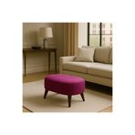 A5 HOME Oval Puf Koltuk Mürdüm 53x35 Uzanma Koltuğu Makyaj Koltuğu