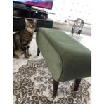 A5 HOME Sandal Puf Koltuk Uzanma Koltuğu Makyaj Koltuğu Yeşil