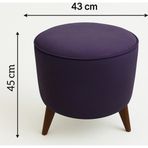 A5 HOME Yuvarlak Puf Uzanma Koltuğu Makyaj Koltuğu Mor