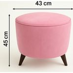 A5 HOME Yuvarlak Puf Uzanma Koltuğu Makyaj Koltuğu Pembe