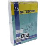 A5 Karton Kapak Spiral Defter, Kareli, 40 Yaprak, Tekli - Ahşap - Seçenek 1